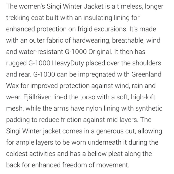 Fjallraven Singi Winter jacket, medium - Picture 13 of 15